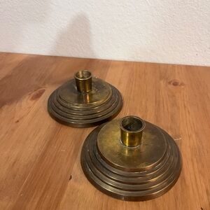 Vintage Brass Candle Holders